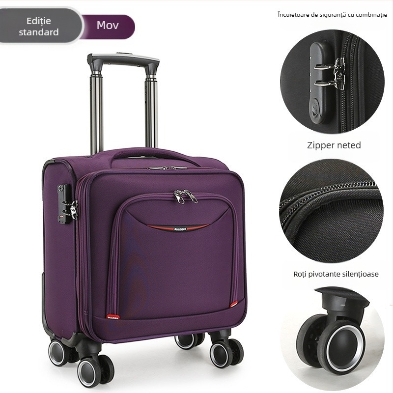 Geantă mini pentru călătorii cu roți universale, țesătură Oxford, impermeabilă și anti-furt, deschidere cu fermoar, lacăt cu parolă obișnuită