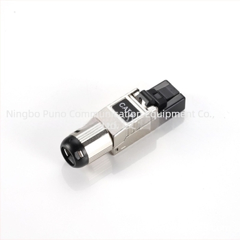 PUDI conector RJ45 industrial ecranat pentru Cat6A/Cat7/Cat8 – cablare integrată, etichetă privată licențiată