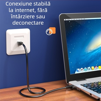 Cablu Ethernet CAT6A, Twisted Pair, Conectori Crystal Head, Izolație PVC, procesare OEM, etichetă privată licențiată
