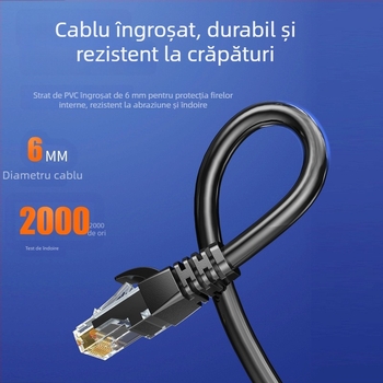 Cablu Ethernet CAT6A, Twisted Pair, Conectori Crystal Head, Izolație PVC, procesare OEM, etichetă privată licențiată