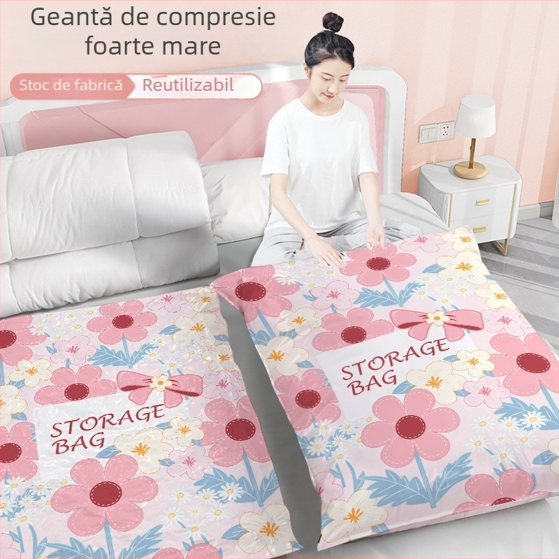 Sac vid pentru haine și pilote — Jiajiale, PET+PE, tip compresie cu pompă (fără pompă inclusă), lansat în 2023