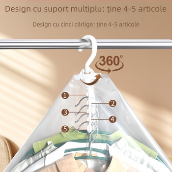 Sac de depozitare suspendat pentru garderobă, material PA-PE, fără pompă, marcă Aina