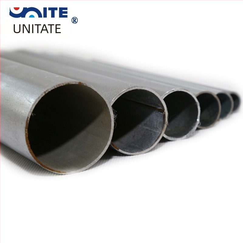 Unite conductă metalică galvanizată pentru cabluri electrice, cu filet, 25×1.5, diametru interior 23,5 mm, diametru exterior 25 mm, material Q235, prelucrat mecanic
