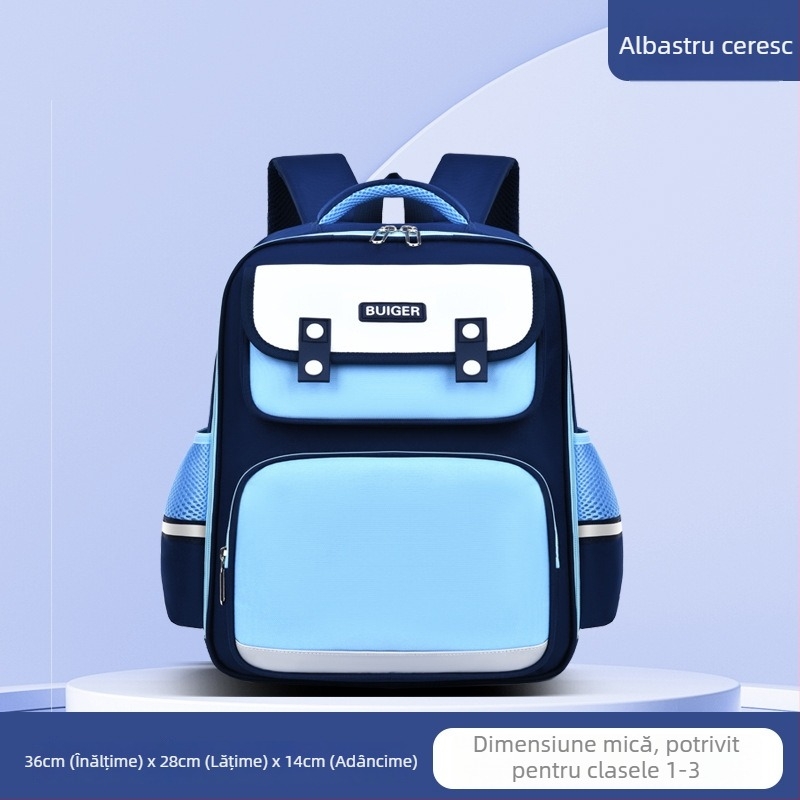 Rucsac școlar unisex pentru clasele 1–2, material Oxford, respirabil, impermeabil, ușor