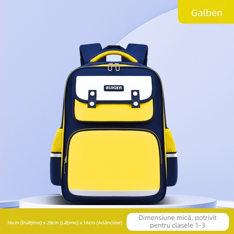 Rucsac școlar unisex pentru clasele 1–2, material Oxford, respirabil, impermeabil, ușor