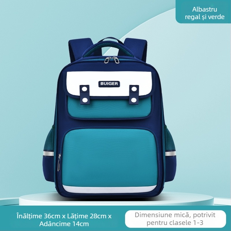 Rucsac școlar unisex pentru clasele 1–2, material Oxford, respirabil, impermeabil, ușor