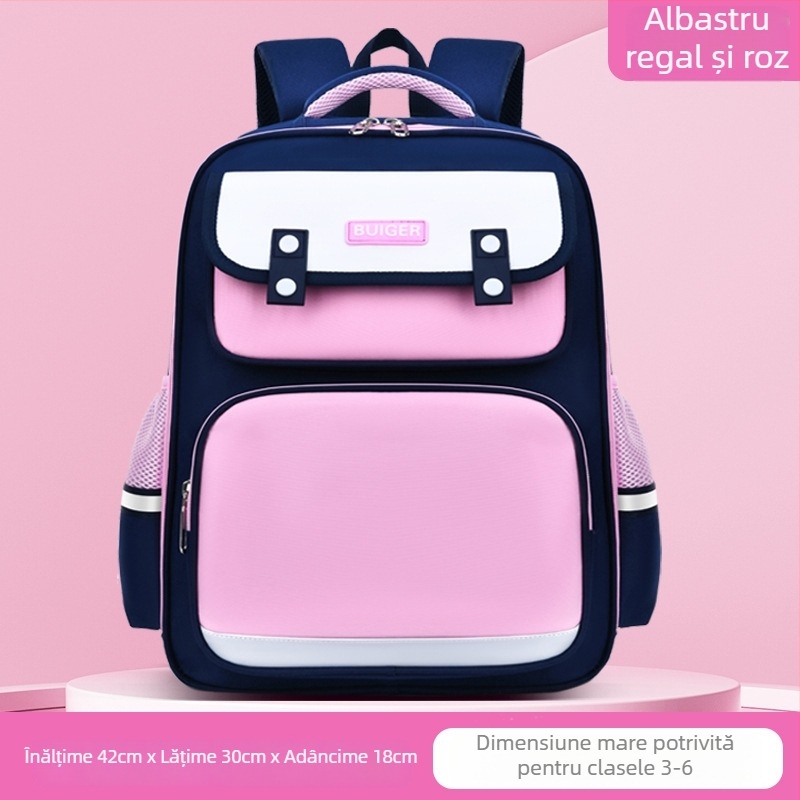 Rucsac școlar unisex pentru clasele 1–2, material Oxford, respirabil, impermeabil, ușor