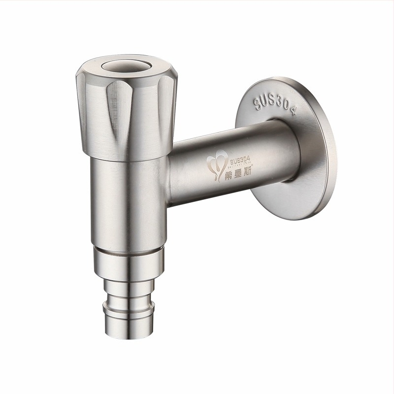 Robinet pentru mașina de spălat, oțel inoxidabil 304, montare pe perete, tip T, manetă unică, model XMS-2301