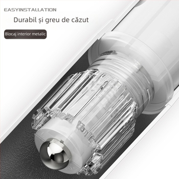 Bară telescopică de uscat haine — fără găuri, din oțel inoxidabil, suport pentru garderobă și perdea, stil modern minimalist, Yijiale