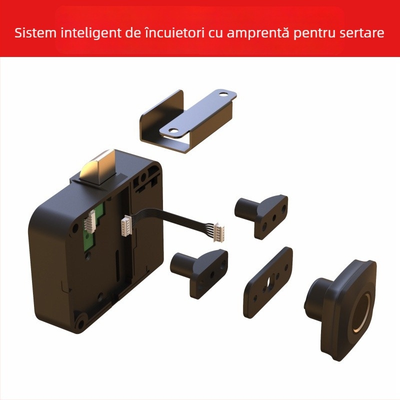 Încuietoare biometrică pentru dulapuri și sertare — 100000 deblocări, timp de scanare <3 s, rată de recunoaștere falsă <0,01%, alimentare DC, temperatură de lucru 30°C