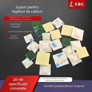 Suport autoadeziv pentru cabluri, cu bază de ventuză (PE)