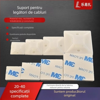Suport autoadeziv pentru cabluri, cu bază de ventuză (PE)