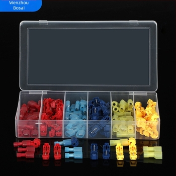 Set de terminal blocks tip T cu clemă de siguranță pentru ramura principală, 120 buc., nylon, turnare prin injecție, pentru 0,5–6 m²