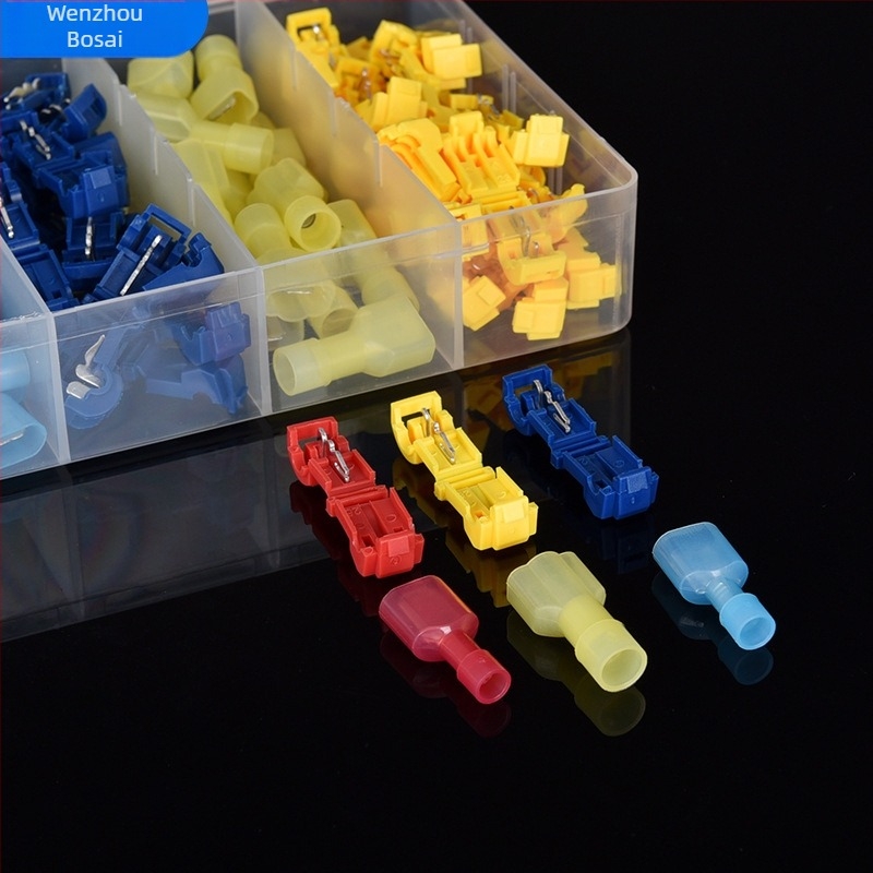 Set de terminal blocks tip T cu clemă de siguranță pentru ramura principală, 120 buc., nylon, turnare prin injecție, pentru 0,5–6 m²