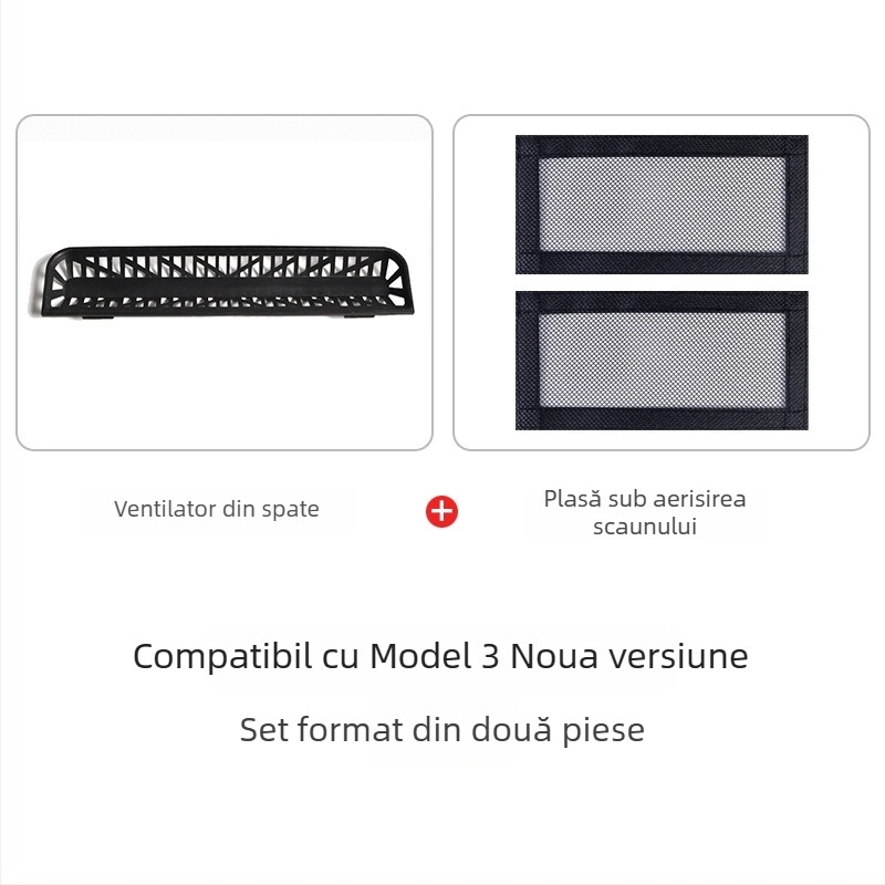 Capac ventilație spate pentru Tesla Model Y/Model 3/YL cu 6 locuri – TPE, imprimare logo posibilă