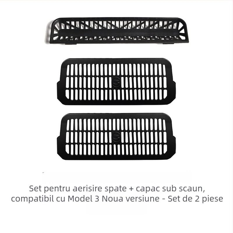Capac ventilație spate pentru Tesla Model Y/Model 3/YL cu 6 locuri – TPE, imprimare logo posibilă