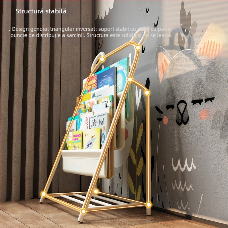 Etajeră pentru copii — design modern minimalist (Model: w820; Material: fier art; Procesare: personalizată după desene; Finisaj: vopsire la cuptor)