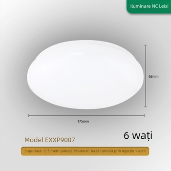 Lampa de plafon, LED rotund pentru coridoare și băi, design modern minimalist, 220V, acoperire 5–10 m²
