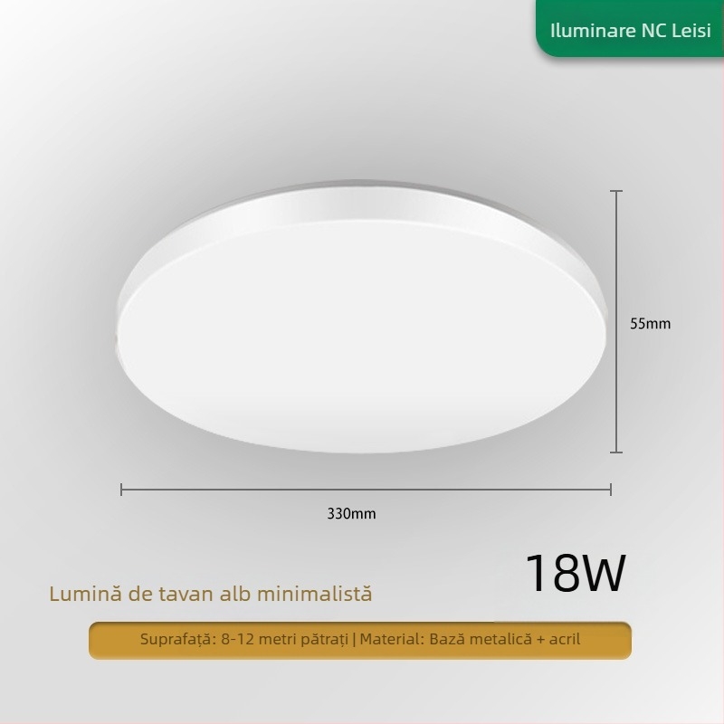Lampa de plafon, LED rotund pentru coridoare și băi, design modern minimalist, 220V, acoperire 5–10 m²