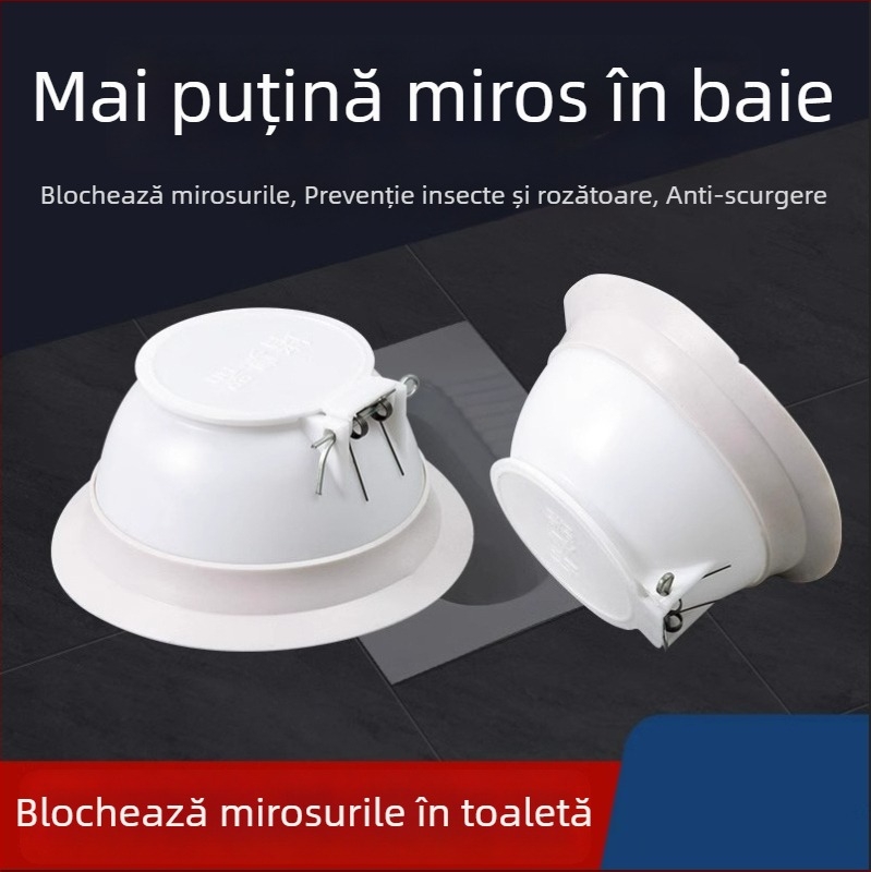 Blocant de mirosuri pentru toaletă — plastic, Brand Friendly; Fără rezervor de apă; Diametru standard al conductei; Fără sifon