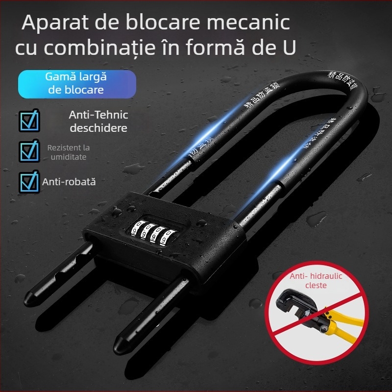 Lacăt în formă de U pentru uși din sticlă, lacăt pentru uși glisante cu deschidere dublă, anti-furt, set de încuietori cu deschidere dublă (Model: Type C; Material: carcasă ABS; Brand: Zhiwei; Domeniu: uși din sticlă, uși de vitrină, uși glisante)