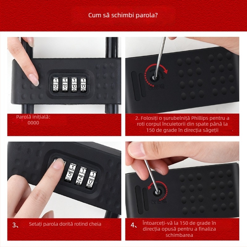 Lacăt în formă de U pentru uși din sticlă, lacăt pentru uși glisante cu deschidere dublă, anti-furt, set de încuietori cu deschidere dublă (Model: Type C; Material: carcasă ABS; Brand: Zhiwei; Domeniu: uși din sticlă, uși de vitrină, uși glisante)