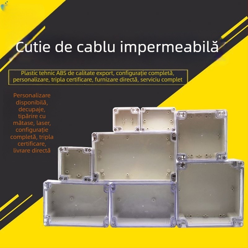 Zhengong Electric Cutie plastic impermeabilă pentru conexiuni electrice, cu capac transparent, pentru interior și exterior