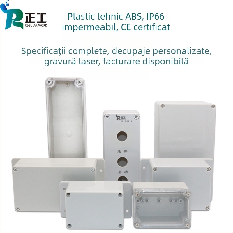 Zhengong Electric Cutie plastic impermeabilă pentru conexiuni electrice, cu capac transparent, pentru interior și exterior