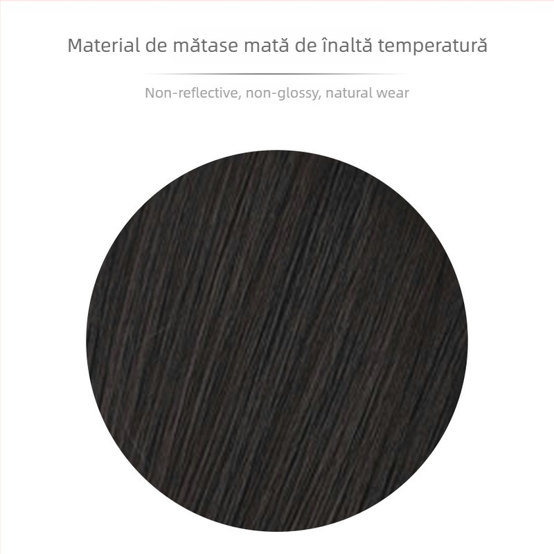 Perucă SZ-22 de la Xinyi: păr lung drept cu breton oblic, țesută manual, fir rezistent la temperaturi înalte