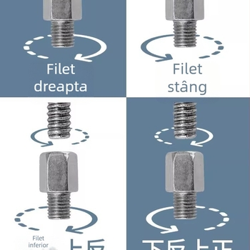 Adaptor pentru oglinda motocicletă electrică, convertor de la 10 mm la 8 mm, filet drept – Kepu