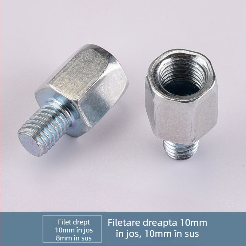 Adaptor pentru oglinda motocicletă electrică, convertor de la 10 mm la 8 mm, filet drept – Kepu