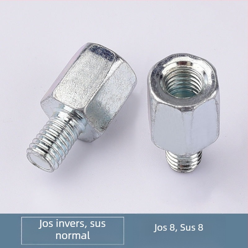 Adaptor pentru oglinda motocicletă electrică, convertor de la 10 mm la 8 mm, filet drept – Kepu