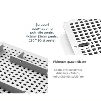 CNWZDQ placă de montaj pentru cutie impermeabilă, cu plasă celulară din plastic, pentru cutie de distribuție