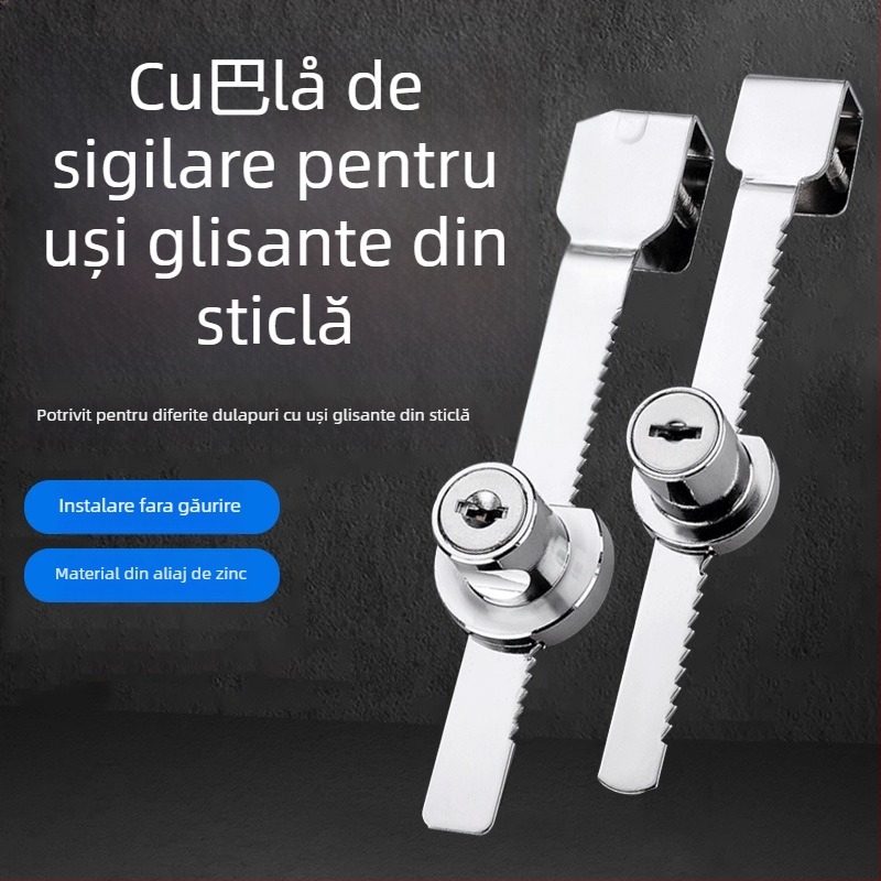 Gu Rui 328 Încuietoare pentru vitrină din sticlă, Aliaj de zinc, Pentru vitrine din sticlă, Stil modern minimalist