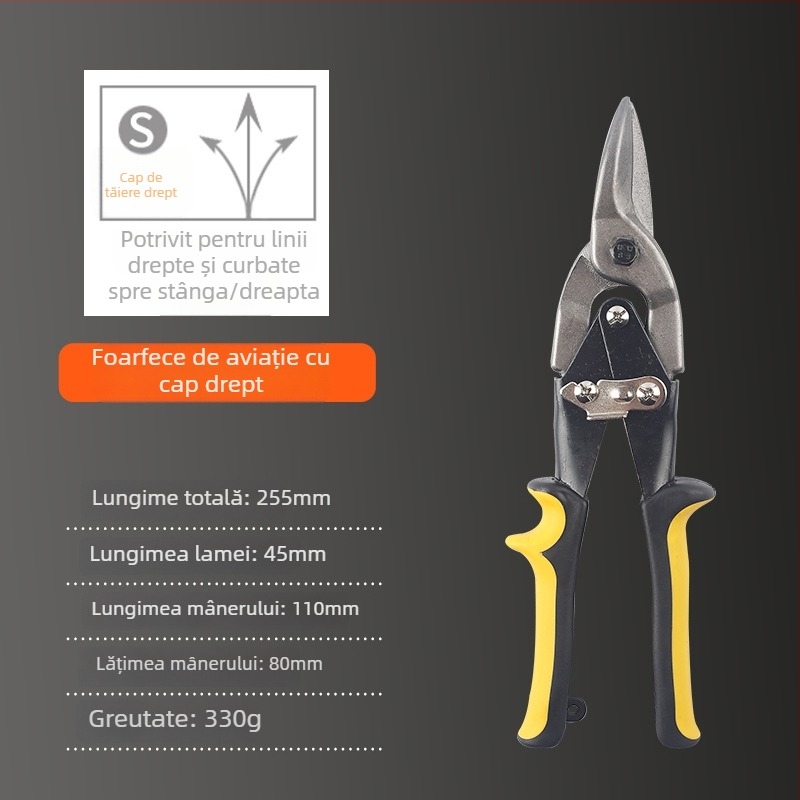 Xinton Foarfecă Industrială Multifuncțională pentru Metale – Lamă din oțel inoxidabil, pentru plăci de aluminiu și structuri din oțel ușor