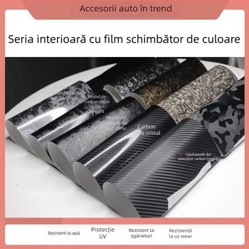 Folie auto cu textură mată din fibră de carbon pentru plafon, oglinzi și caroserie - autoadezivă • Material: Alt • Model: Vezi detalii • Montaj: Lipire • Tip: Alt