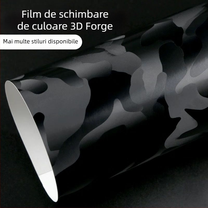 Folie auto cu textură mată din fibră de carbon pentru plafon, oglinzi și caroserie - autoadezivă • Material: Alt • Model: Vezi detalii • Montaj: Lipire • Tip: Alt