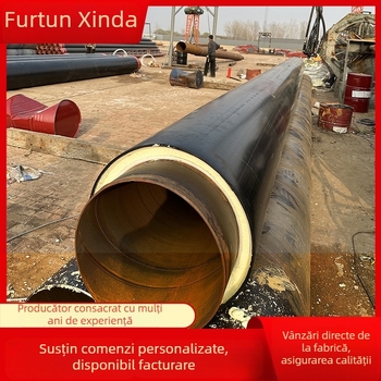 Țeavă din oțel izolată cu poliuretan, prefabricată pentru îngropare directă, cu miez de oțel, conductivitate termică 0,033 W/mK, interval de temperatură -60 la 140 °C