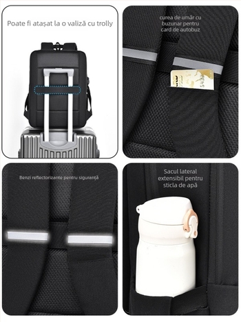 Rucsac unisex pentru călătorii și afaceri, compartiment pentru laptop, capacitate 20–35 L, material Oxford, separare uscat/umed