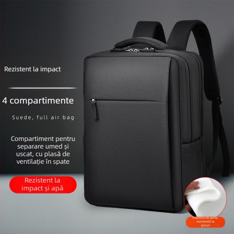 Rucsac unisex pentru călătorii și afaceri, compartiment pentru laptop, capacitate 20–35 L, material Oxford, separare uscat/umed