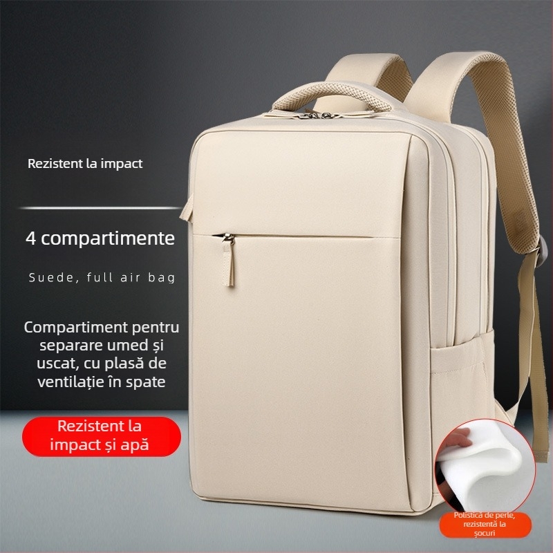 Rucsac unisex pentru călătorii și afaceri, compartiment pentru laptop, capacitate 20–35 L, material Oxford, separare uscat/umed