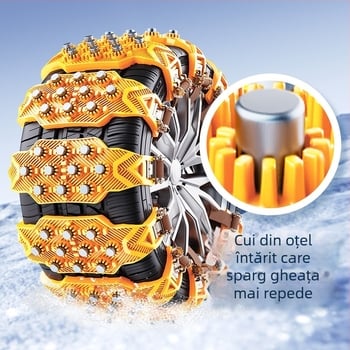 Lanț universal anti-alunecare pentru anvelope auto - Cauciuc, Potrivire universală, 315 g, Origine Hubei