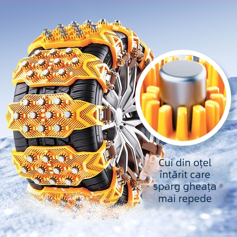 Lanț universal anti-alunecare pentru anvelope auto - Cauciuc, Potrivire universală, 315 g, Origine Hubei