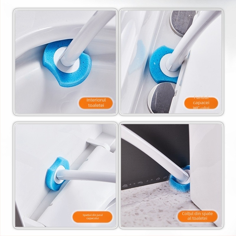 Set de perie de toaletă montat pe perete – plastic; imprimare logo disponibilă; personalizare; etichetă privată disponibilă; ambalaj 40 buc