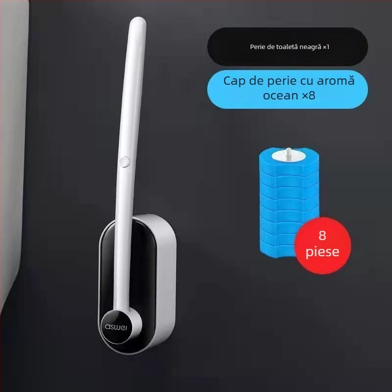 Set de perie de toaletă montat pe perete – plastic; imprimare logo disponibilă; personalizare; etichetă privată disponibilă; ambalaj 40 buc