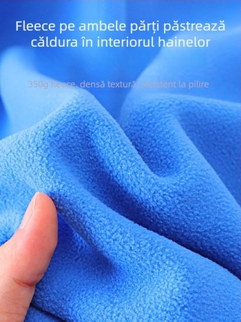 Jachetă pentru copii cu căptușeală fleece, guler înalt, închidere cu fermoar, mâneci lungi, pentru copii 3–8 ani