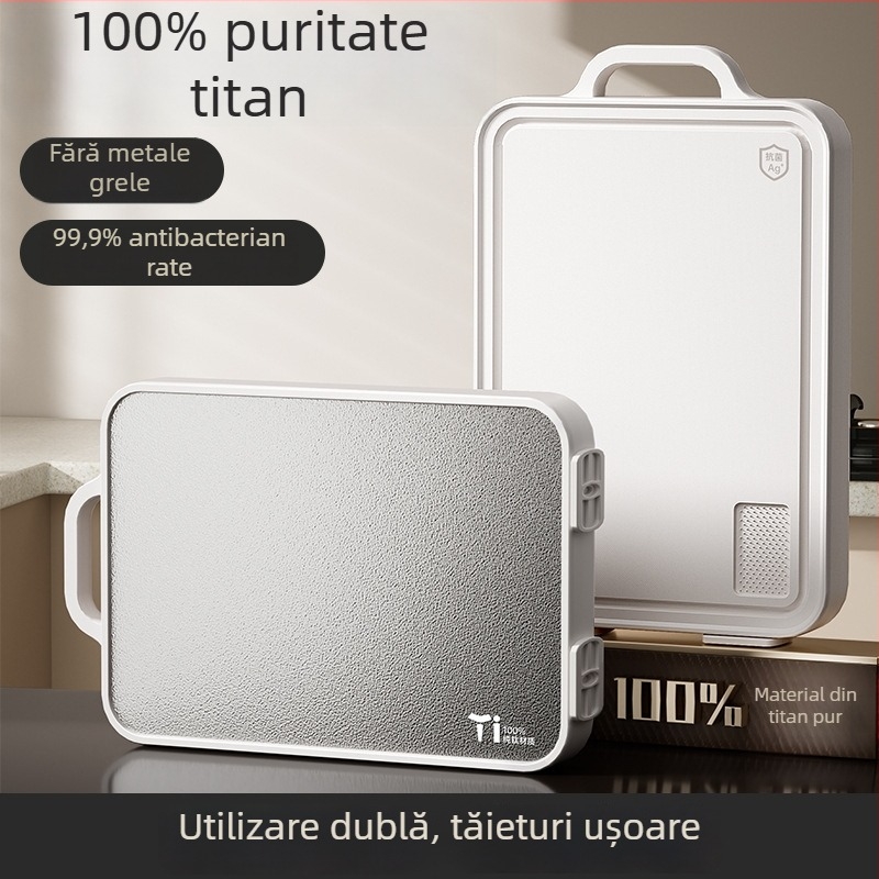 tocător din titan, cu două fețe, antibacterian, anti-mucegai, pentru uz casnic