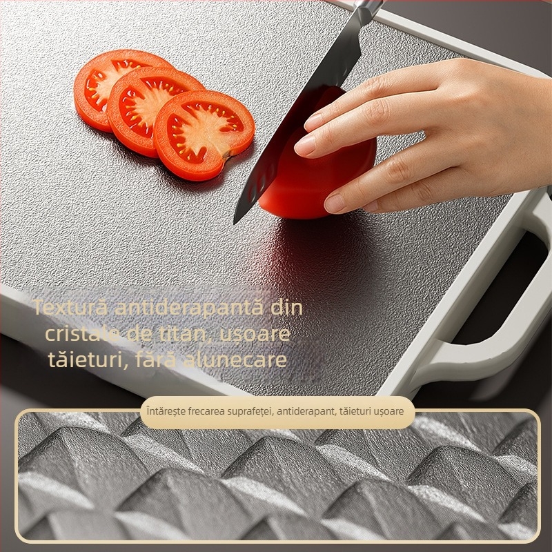 tocător din titan, cu două fețe, antibacterian, anti-mucegai, pentru uz casnic