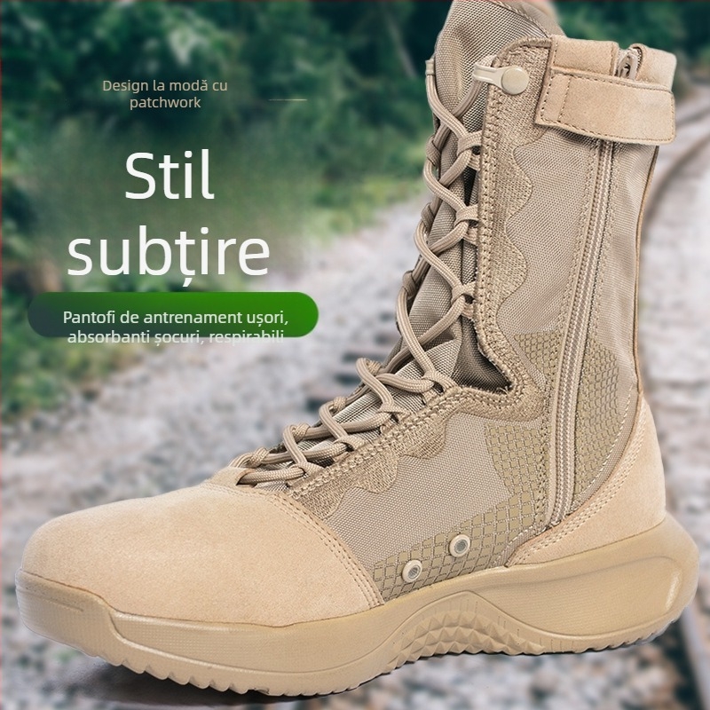 Ghete desert militare, încălțăminte de drumeție ultraușoară, microfibră, unisex pentru adulți, cod produs 2025