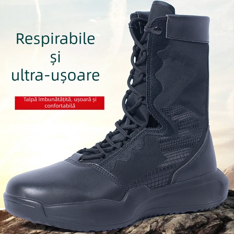 Ghete desert militare, încălțăminte de drumeție ultraușoară, microfibră, unisex pentru adulți, cod produs 2025